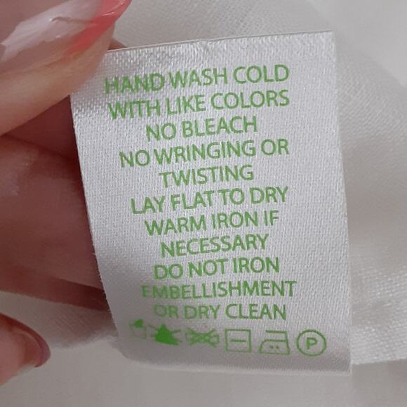 Lilly Pulitzer 100% Linen Tunic Beach Cover Up Beaded White Shift Dress M - Picture 9 of 13